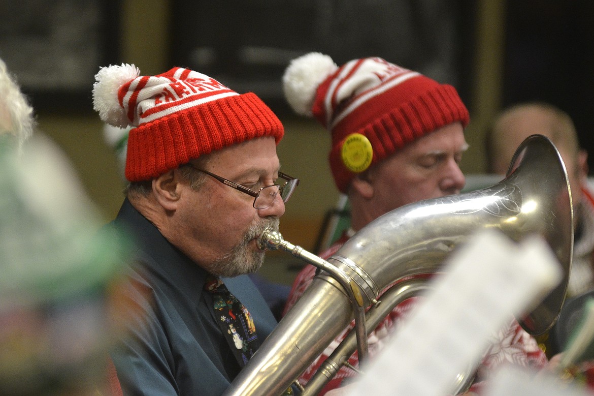 The one-day band performs the TubaChristmas concert at the Red Lion Hotel on Dec. 16. (Heidi Desch/Daily Inter Lake)