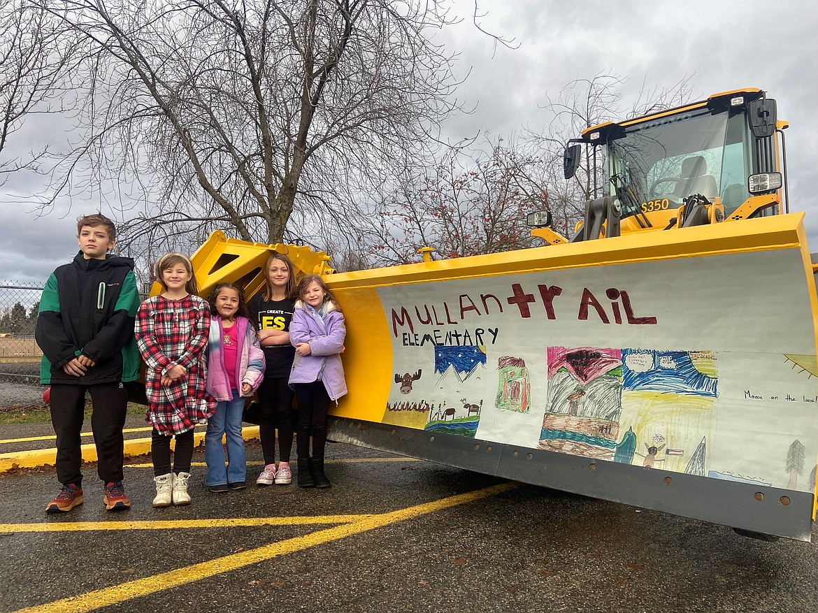 Mullan Trail Elementary students display their artistic skills on one of four snowplows for the City of Post Falls.