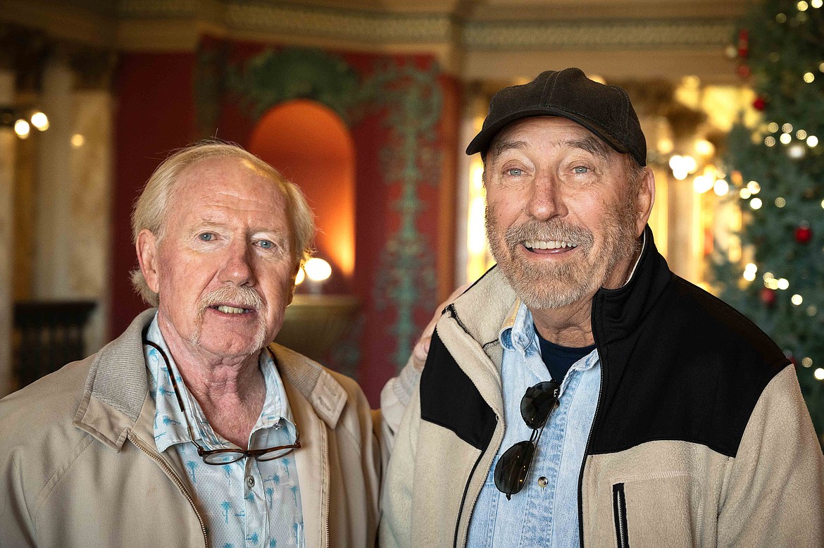 John Dunnigan and Toby Scott attend the Montana Governor's Arts Awards ceremony in Helena on Dec. 5. (Photo by Eric Heidle, Montana Arts Council communication director.)