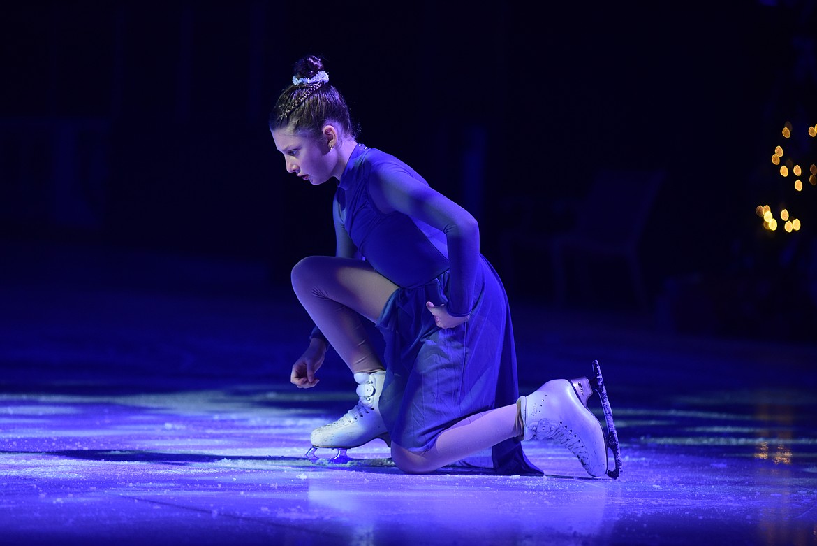 Club skater Spencer Warren strikes a pose at Glacier Skate Academy's Wonderland On Ice show Saturday, Dec. 21 at Stumptown Ice Den in Whitefish. (Matt Baldwin/Whitefish Pilot)