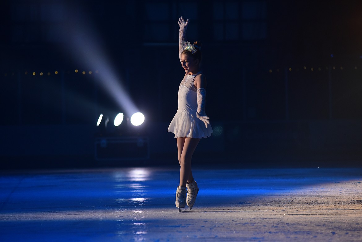 Spencer Warren strikes a pose at Glacier Skate Academy's Wonderland On Ice show Saturday, Dec. 21 at Stumptown Ice Den in Whitefish. (Matt Baldwin/Whitefish Pilot)