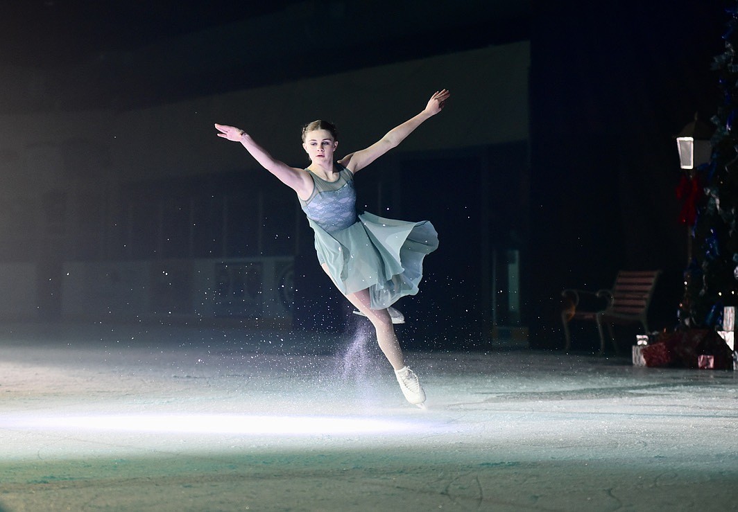 Isley Simpson glitters on the ice at Glacier Skate Academy's Wonderland On Ice show Saturday, Dec. 21 at Stumptown Ice Den in Whitefish. (Matt Baldwin/Whitefish Pilot)