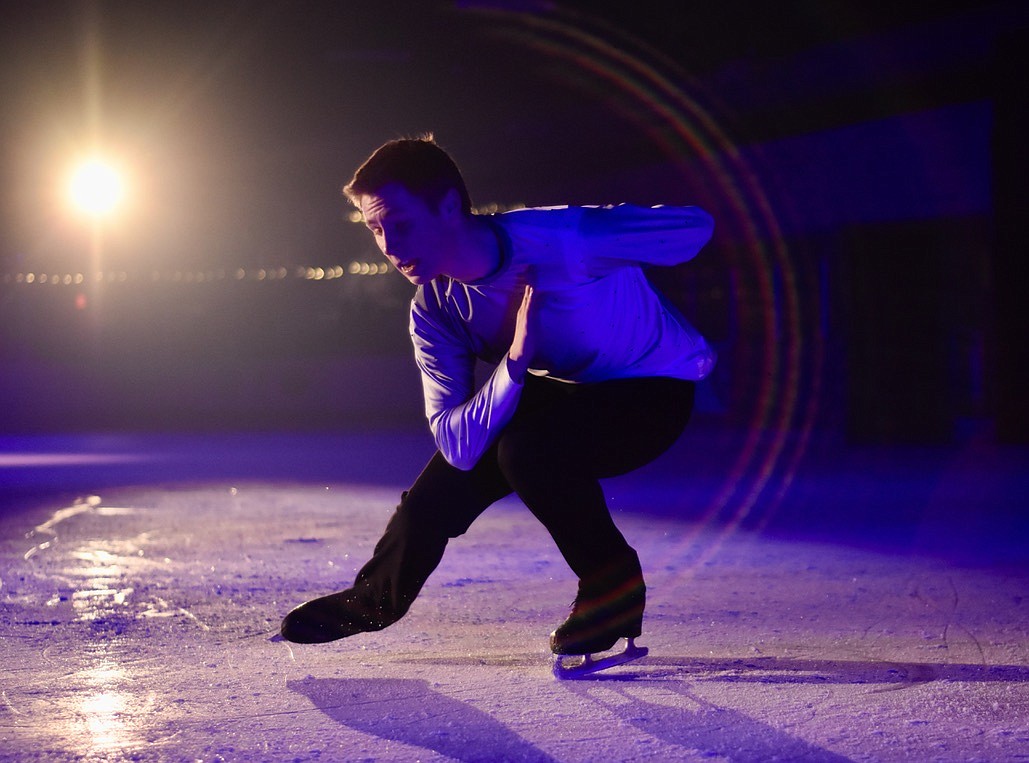 Vaughn Irwin in the spotlight at Glacier Skate Academy's Wonderland On Ice show Saturday, Dec. 21 at Stumptown Ice Den in Whitefish. (Matt Baldwin/Whitefish Pilot)