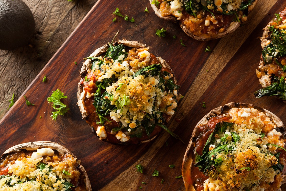 Marinated and/or stuffed mushrooms are delicious and different.