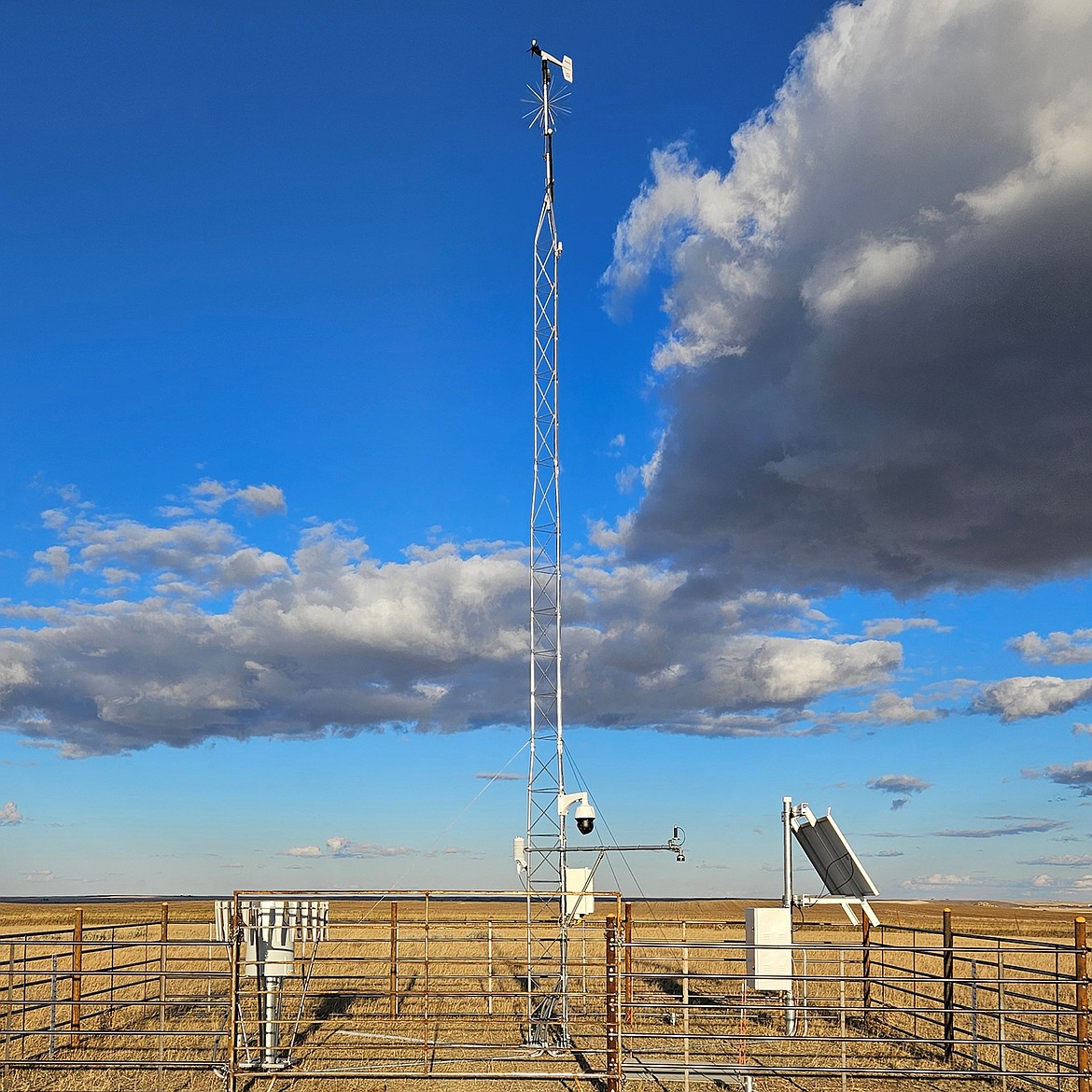 A Montana Mesonet station near Poplar on the Fort Peck Reservation. (Photo courtesy of Kyle Bocinsky)