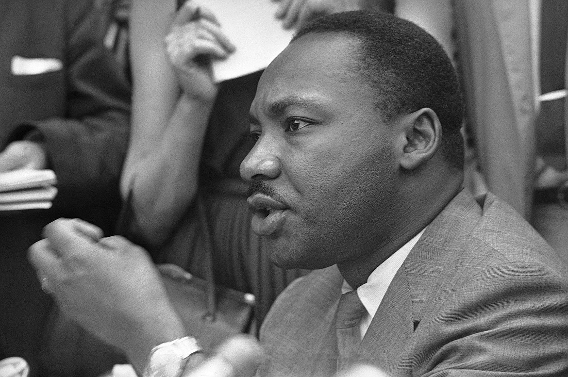 Dr. Martin Luther King, Jr. speaks during a stop in Birmingham, Alabama on May 8, 1963. King was arrested later that day for demonstrating but a local business owner posted bond for him in the amount of $5,000.