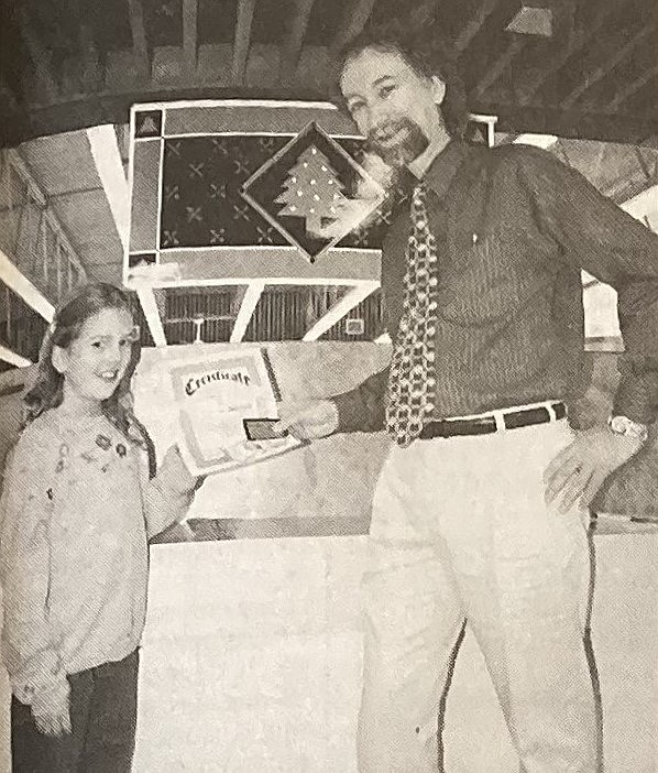 In 2000, Skate Plaza manager John King rewards fifth grader Bethany Adams.