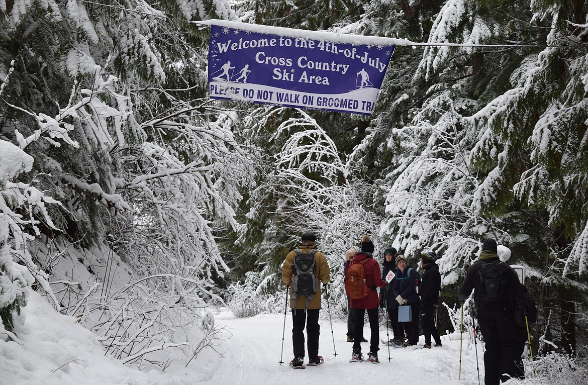 Dozens trekked on the trails of the Fourth of July Pass Recreation Area during Saturday's fundraiser benefitting the Panhandle Nordic Club.