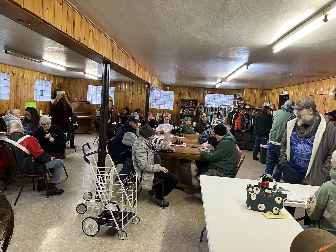 The Wallace Food Bank served 93 people at its last distribution day of the year in December.