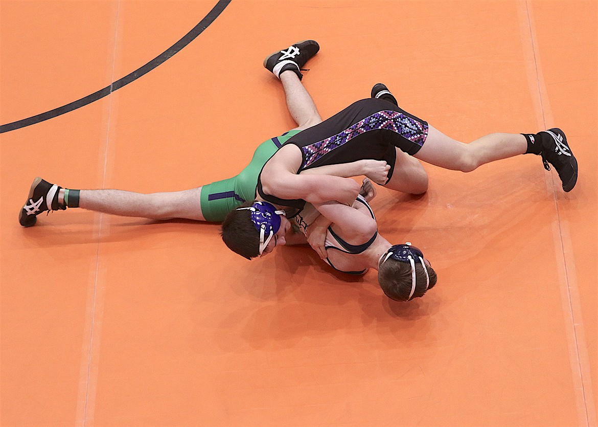 Mission-Charlo's Joseph Cronk placed fifth in the 118-pound bracket at last weekend's Ronan Invitational. (Bob Gunderson photo)