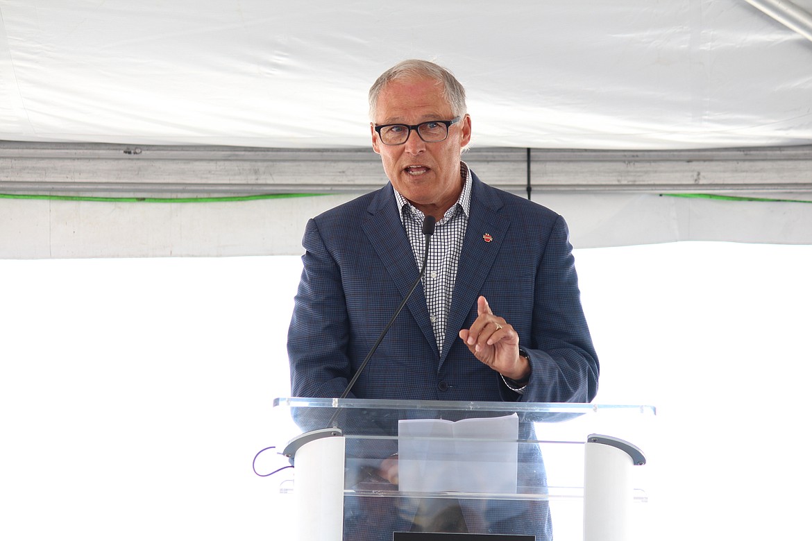 Governor Jay Inslee speaks at the Twelve groundbreaking in Moses Lake. Inslee gave his final State of the State address at a joint session of the Washington Legislature Tuesday, discussing his accomplishments and concerns for the future of Washington.