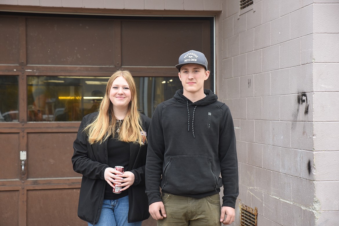 Libby High School juniors Addison Skranak and Parker Bache have both achieved their G3 welding certification. (Scott Shindledecker/The Western News)