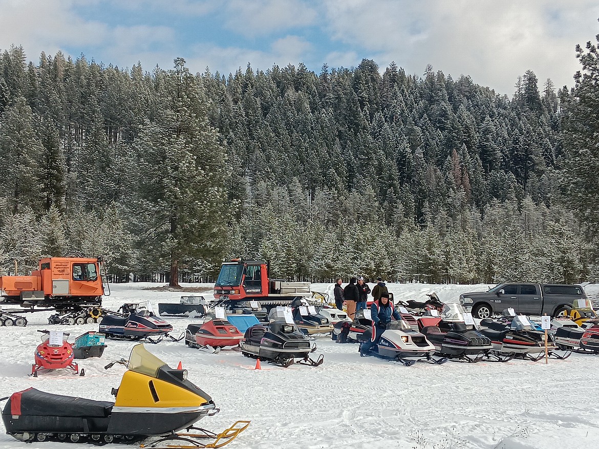 The Montana Nightriders Snowmobile club groomed the trails and racecourse Saturday morning just west of the $50,000 Bar in Haugan for Winterfest 2025. This upcoming weekend, the group will be even busier as they host the $1,000 Super Poker Ride where as many as 400 snowmobiles participate starting with the bonfire on Friday. (Monte Turner/Mineral Independent)