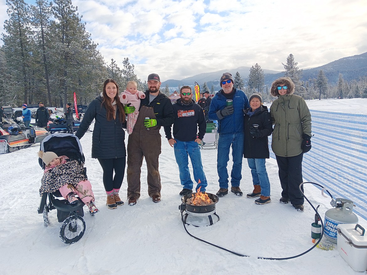 A group of friends from Mullan and Wallace, Idaho who don’t snowmobile heard about the Winterfest 2025 event in Hugan and came over Saturday for the day. (Monte Turner/Mineral Independent)