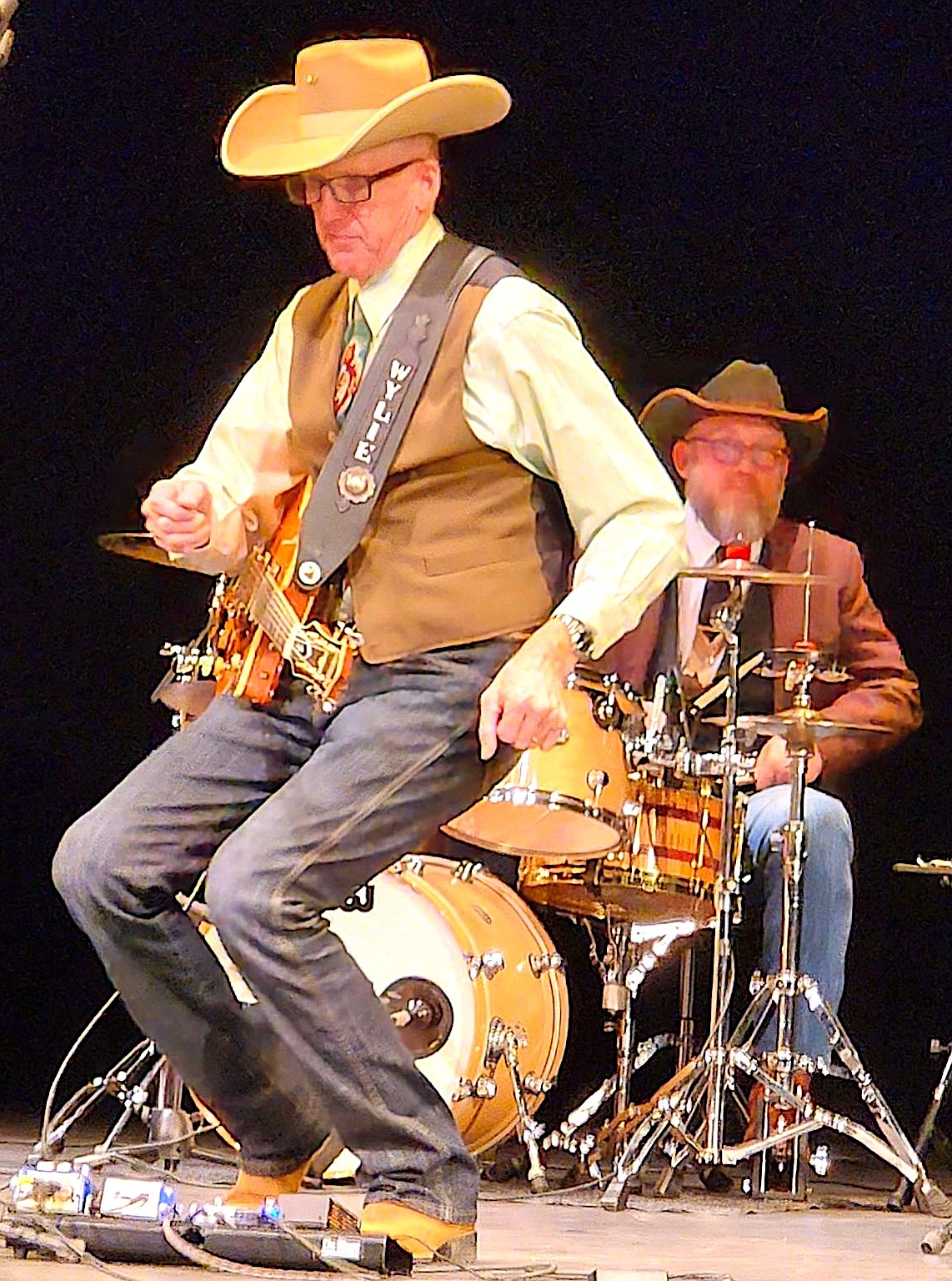 Showman Wylie Gustafson can dance and sing at the same time – as proven by his moves during Mission Valley Live's show last Friday in Ronan. (Berl Tiskus/Leader)