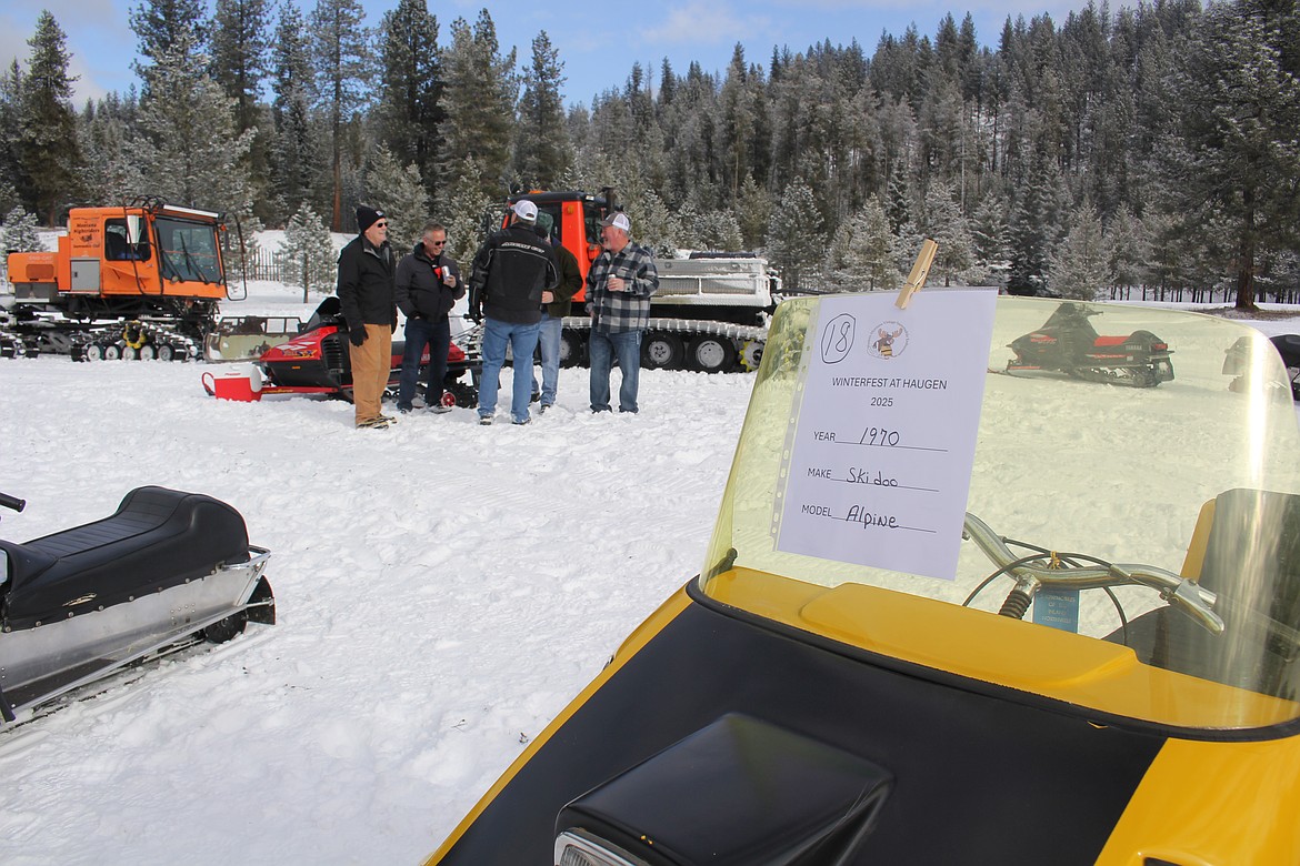 75 vintage sleds were entered in the snowmobile show coming from Montana, Idaho and Washington, which was the most ever in the 8-years of the Winterfest. Haugan was selected as the new location because of the incredible work and commitment of the Montana Nightriders Snowmobile Club and their sponsors have provided in other snowmobile events over the years. (Monte Turner/Mineral Independent)