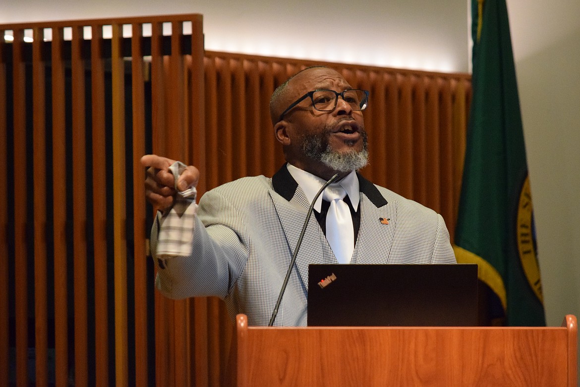 Pastor Plasido Lindsey from Galilee M.B. Church read Martin Luther King’s famous speech “I have a dream,” during the MLK celebration.