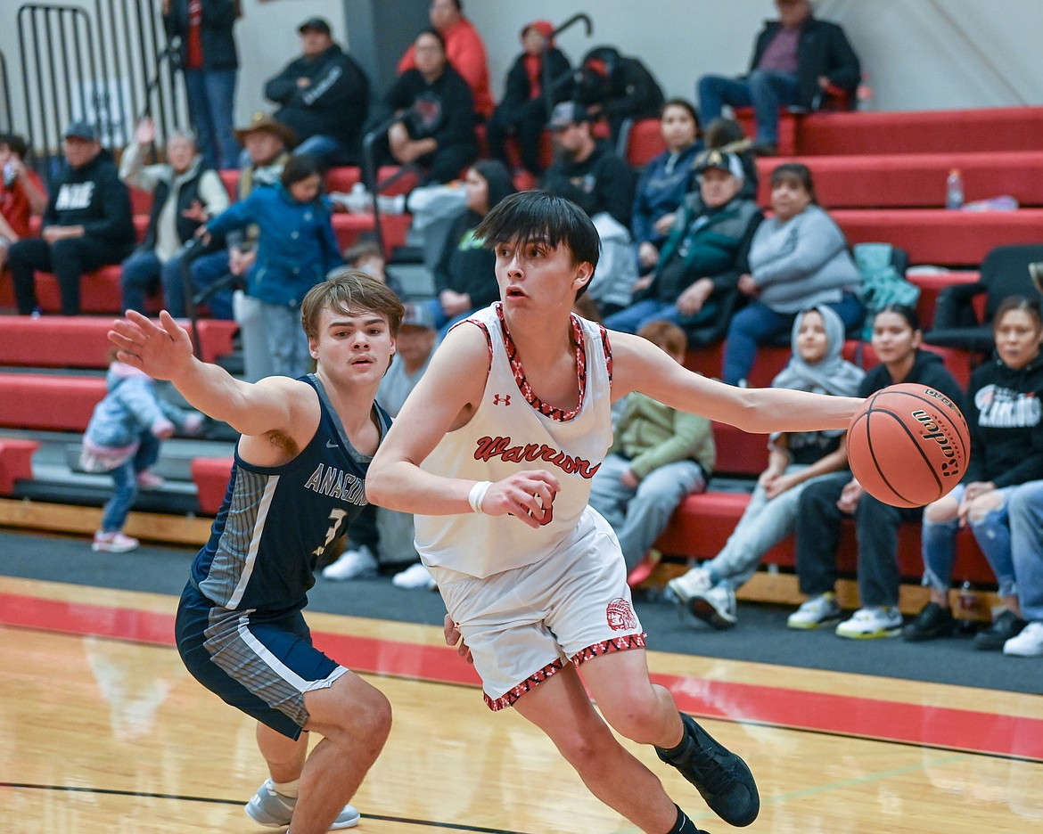The Arlee Warriors fell to Anaconda on Saturday, Jan. 25, 43-27. However, they defeated Darby 63-58 for their ninth win of the season in Western 6B bringing them to 2-3 in conference play. (Christa Umphrey photo)
