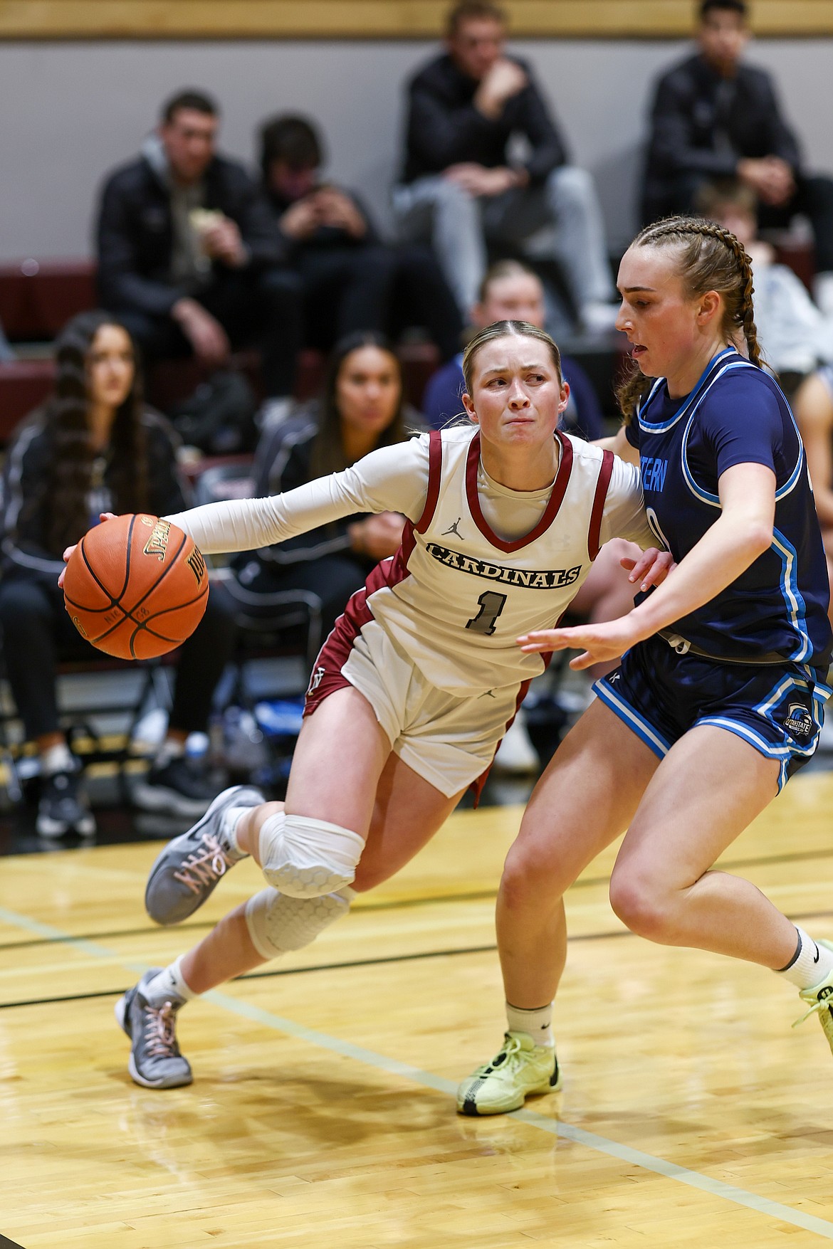 KYLE DISHAW PHOTOGRAPHY
North Idaho College freshman guard Kylani Rookstool drives to the basket during Thursday's Scenic West Athletic Conference game against Utah State-Eastern at Rolly Williams Court.