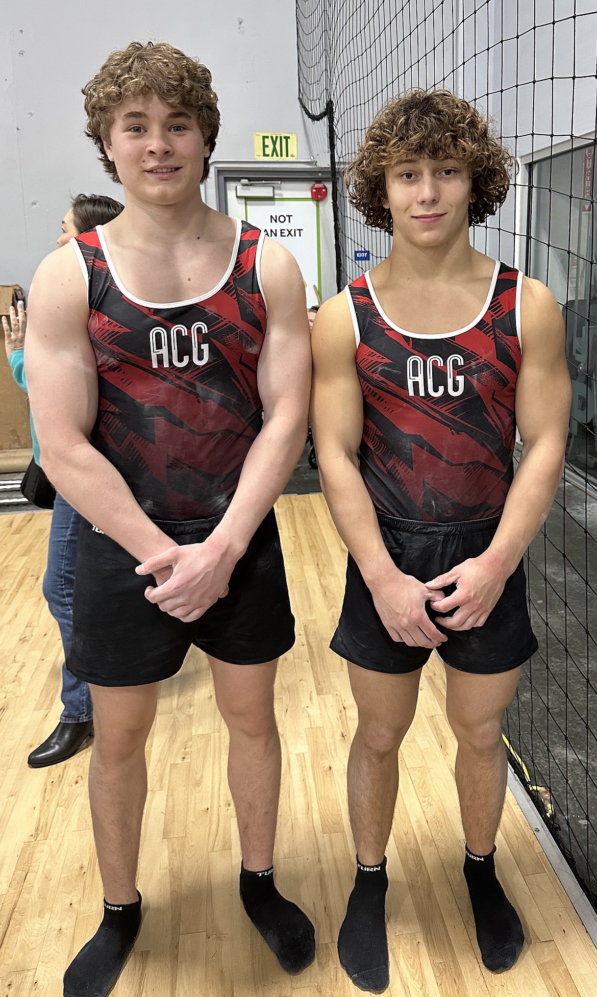 Courtesy photo
Avant Coeur Gymnastics Level 10s took 2nd Place Team in Seal Beach, Calif., at the Southern California United Invitational. From left are Lance Mosher and Conan Tapia.