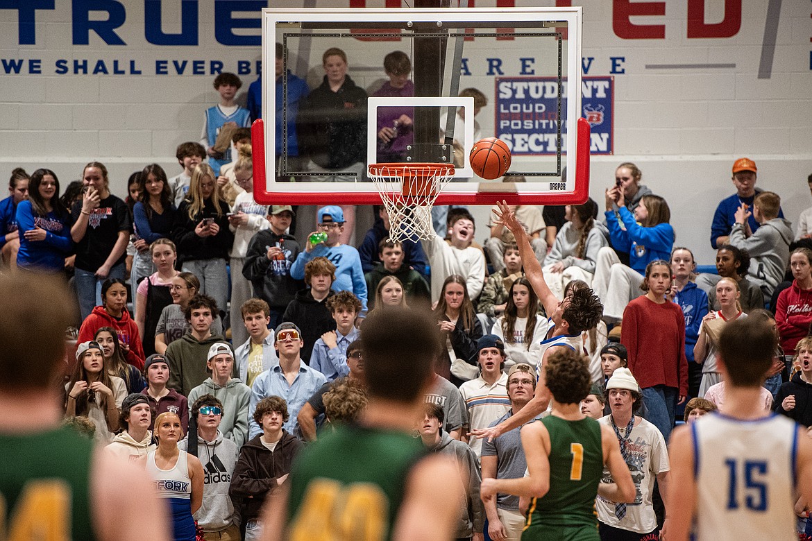 Treker Hickey breaks away to score for the Vikings on Thursday. (Avery Howe/Bigfork Eagle)