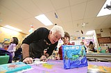 Coeur d'Alene artist Stephen Shortridge encourages young painters at Sorensen