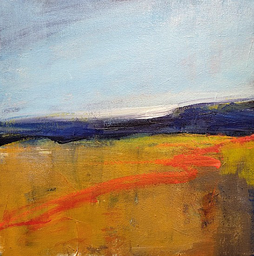 "Beyond the Distance No. 2," mixed media on canvas by Teresa Rancourt.