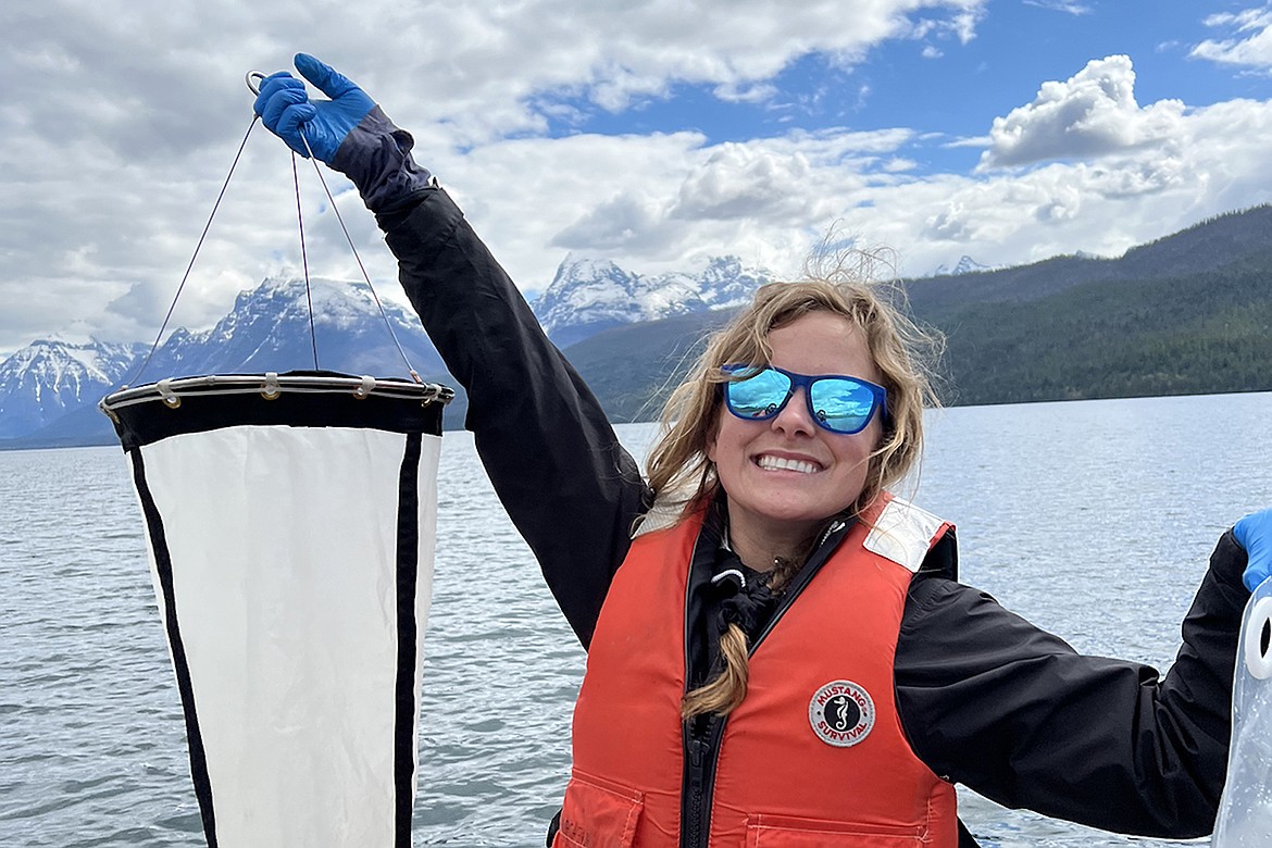 University of Montana doctoral candidate Brooke Bain-White’s research explores hundreds of years of ecological changes involving Glacier National Park’s famous lakes. (Photo courtesy of Brooke Bain-White)