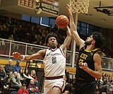 NIC BASKETBALL: Shooting stars ... Cardinal men catch on in romp; Rookstool, Faleafa shine late as Cardinals sweep rival CSI