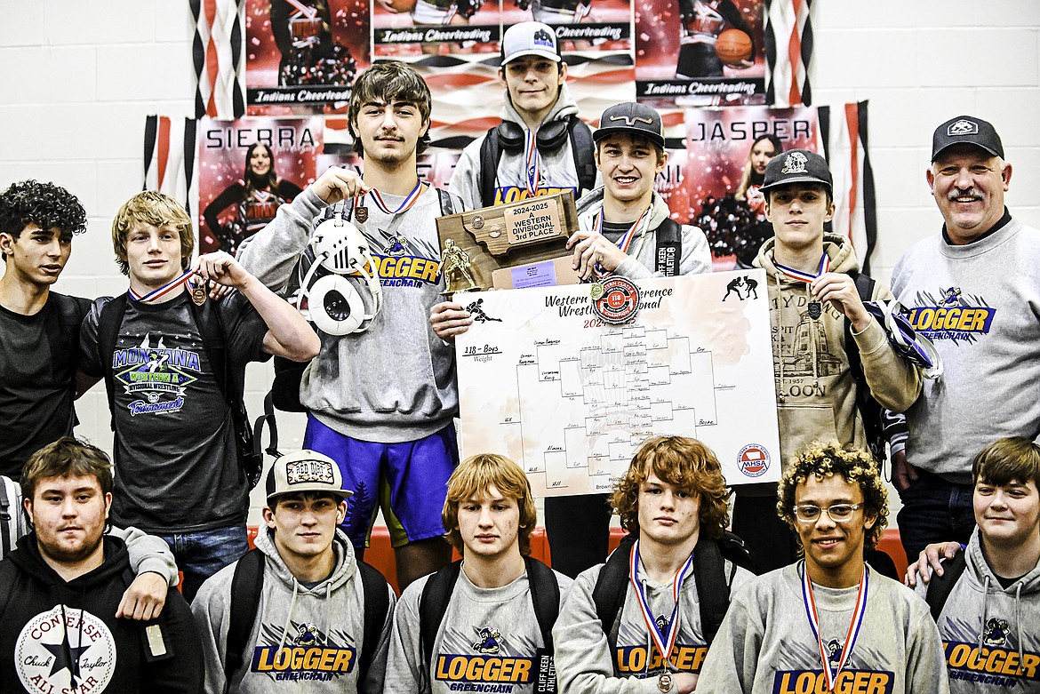 Fifteen Libby Greenchain wrestlers qualified for state Saturday at the Class A Western Divisional in Browning. Riley Orr led the way with a championship at 118 pounds. (Seth Anderson Photography)