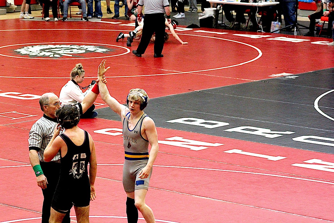 Libby Greenchain's Darrin Denton placed third last weekend at the Western A Divisional boys wrestling tournament in Browning. (Photo courtesy Don Madison)