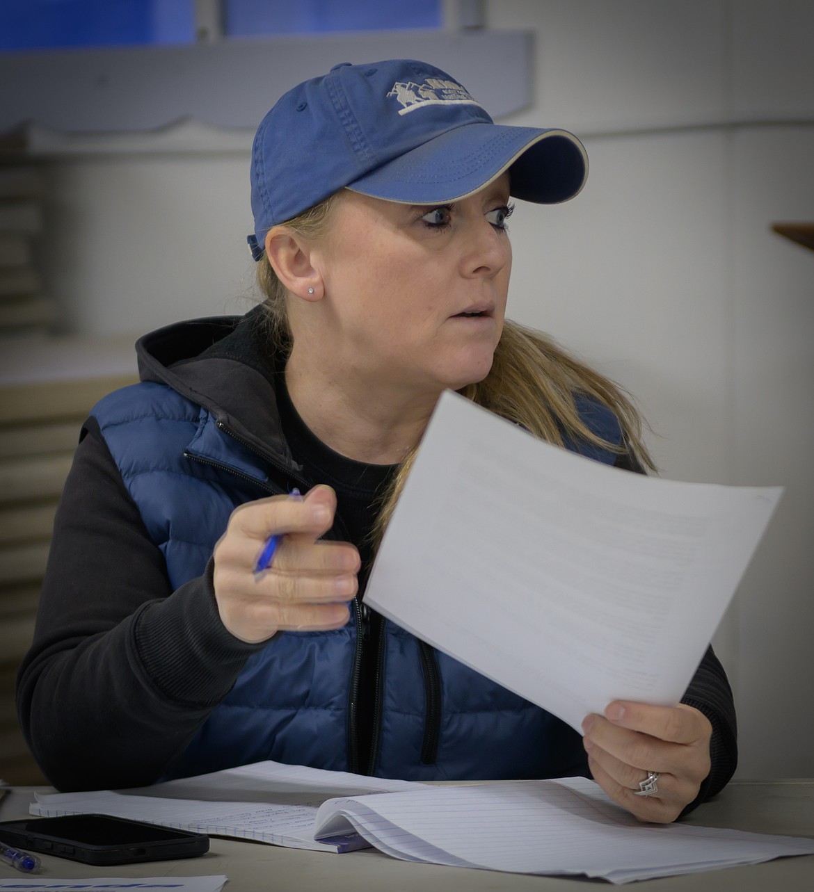 Fair Board Manager Kristy Sheehan gives the Fair Board Commission an update on possible concert bands available for the 2025 Sanders County Fair. (Tracy Scott/Valley Press)