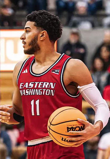 Eastern Washington University's Nic McClain made one free throw during the Eagles' game against Idaho.