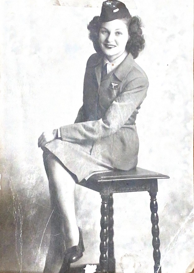 Mary Ceccoli at 16 years old in her USO uniform.