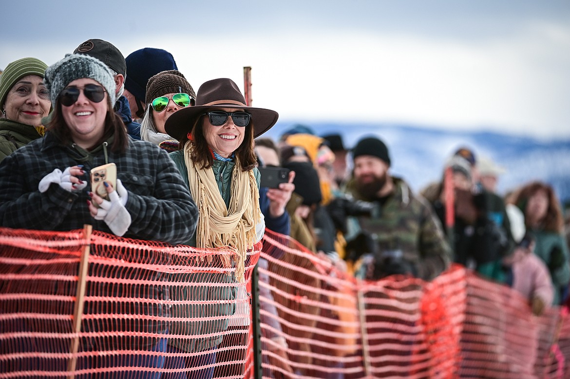 Skijoring fans watch the action at Whitefish Skijoring on West Springcreek Road on Saturday, Feb. 22. (Casey Kreider/Daily Inter Lake)