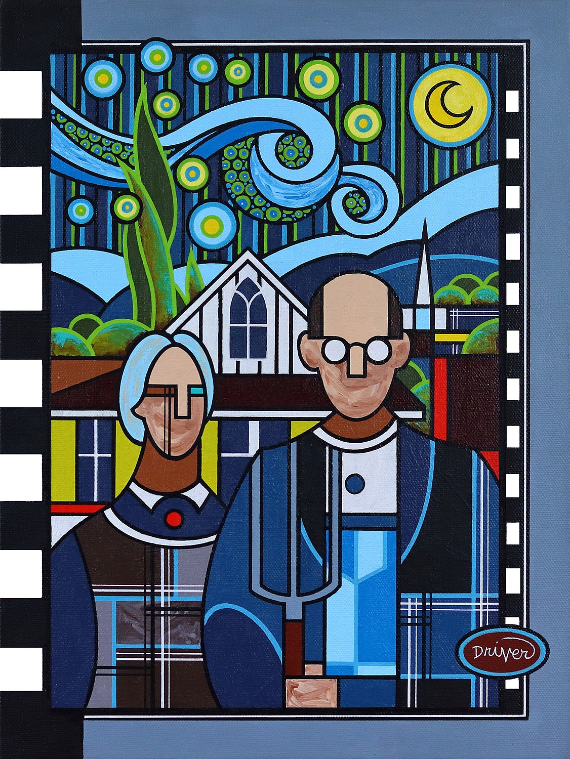 "American Gothic No. 7," acrylic, by Denny Driver.
