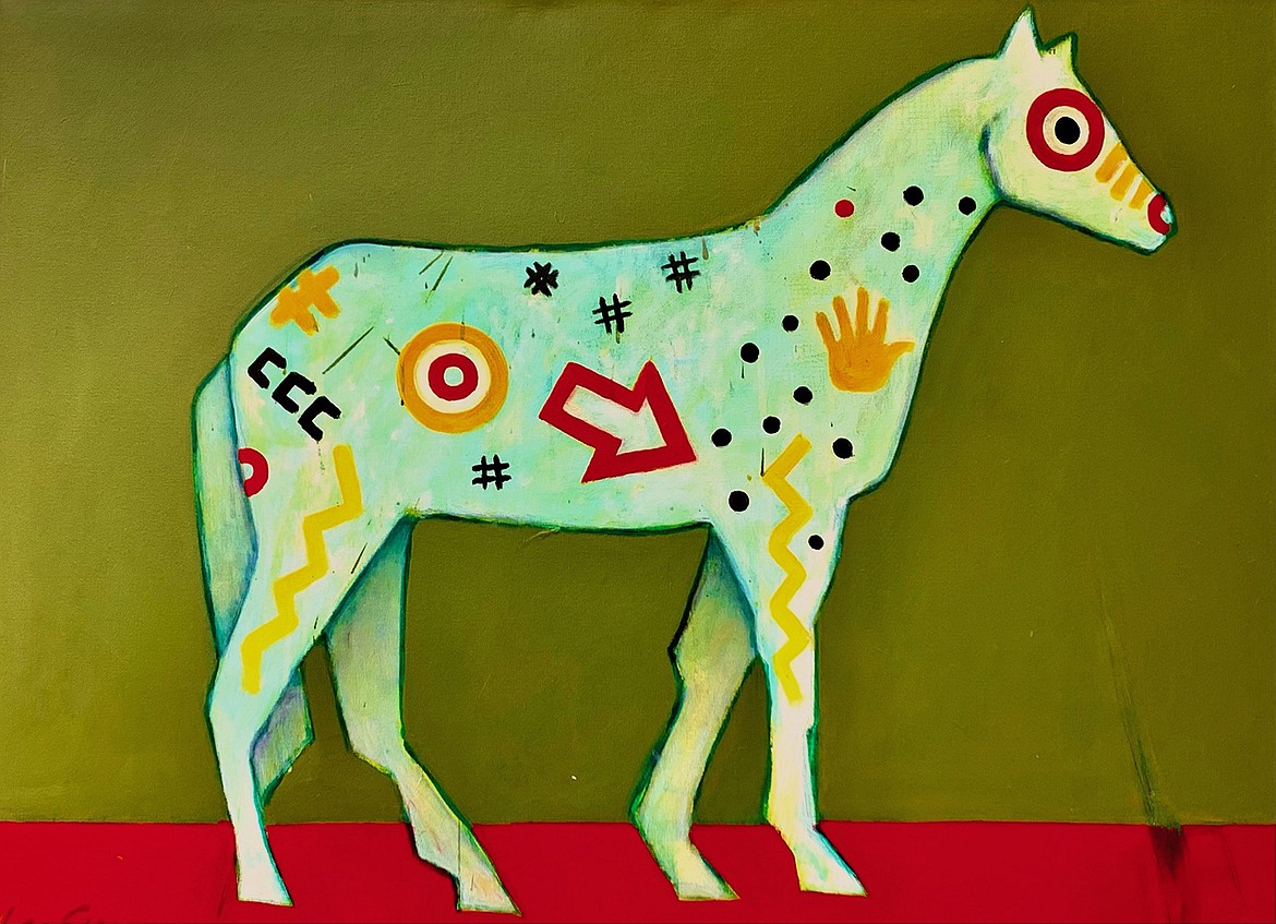 "WAR HORSE," acrylic on canvas by Lance Green.