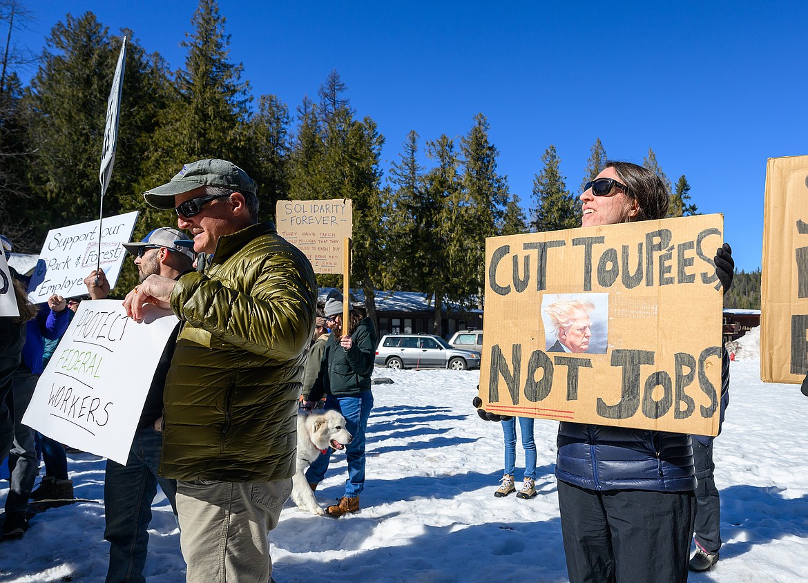 About 120 people came out to rally for public lands in Glacier National Park Saturday.