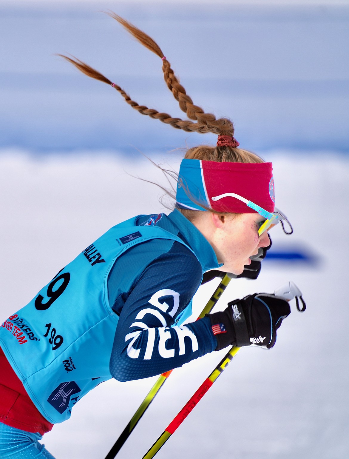 Glacier Nordic Club's Kendall Dye (Photo by Kurt Schram)