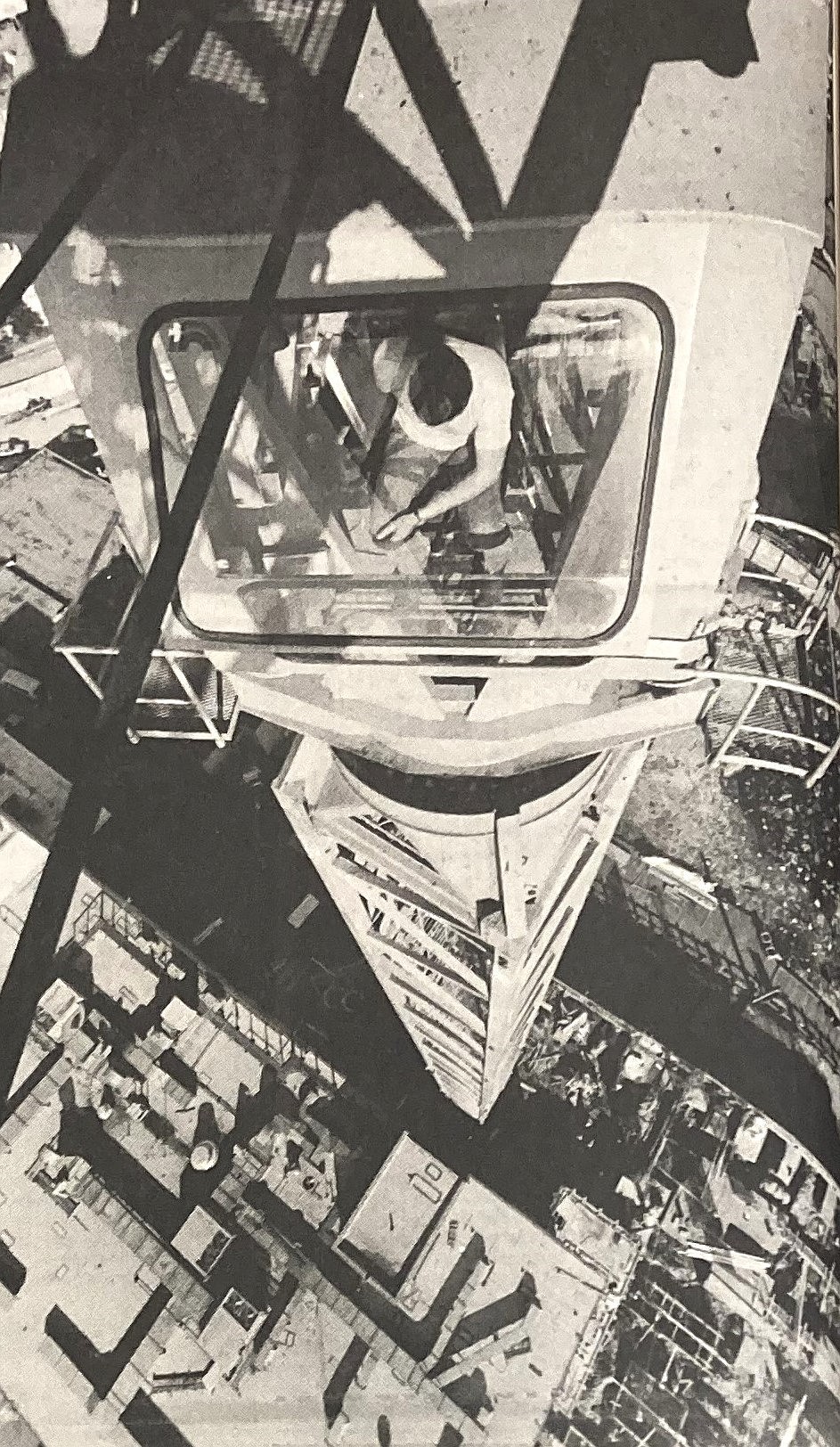 In 1985, operator Tom Kramer sits 282 feet above downtown Coeur d’Alene.