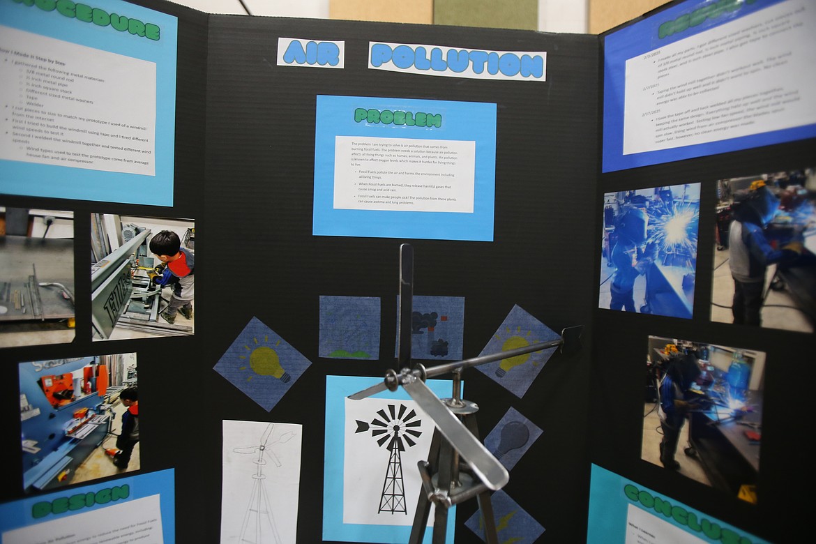One Ramsey student welded a miniature windmill as part of a science fair project on air pollution.