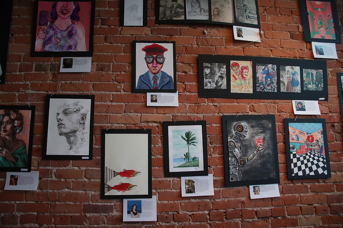 Students in Ezra Stafford's Art II, Pre-AP Studio Art and AP Studio Art courses showcased paintings, drawings and other works at the event.