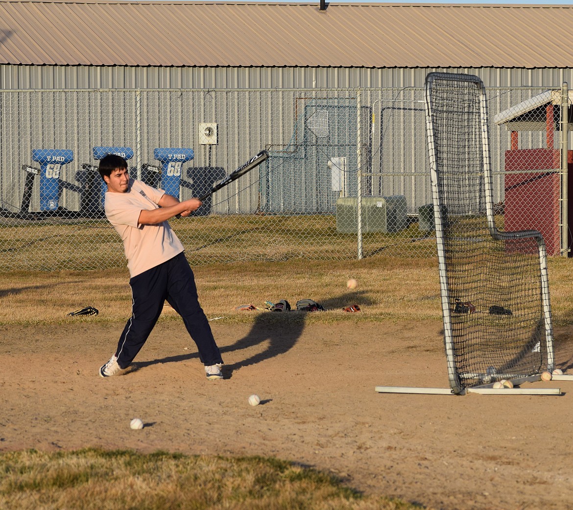 Swinging for the ball with intention is part of the training Warriors baseball players are undergoing in prep for the 2025 season.