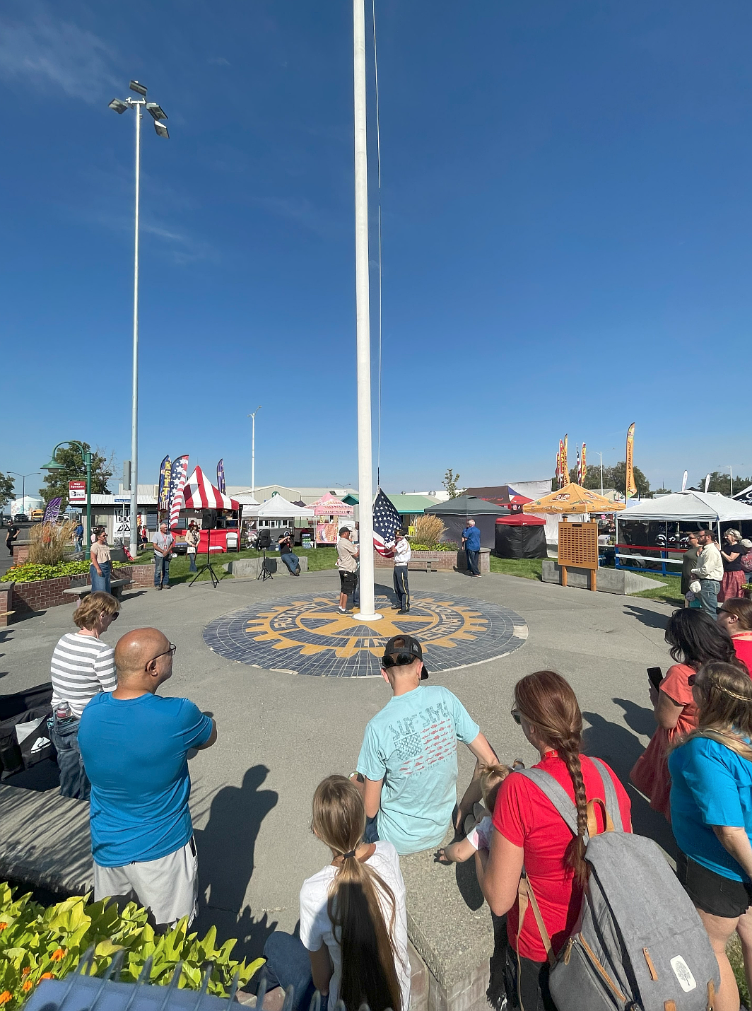 The opening ceremony at the 2024 Grant County Fair. Three days later the fairgrounds was evacuated after shots were fired by a 15-year-old. The suspect hit two subjects with one round. Grant County Fairgrounds Manager Jim McKiernan and Grant County Sheriff Joey Kriete said they believe the incident would have occurred even if SB 5098 had been in effect because the minor was already illegally carrying the firearm.