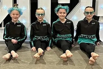 Courtesy photo
Technique Gymnastics Level 4 at the state championships in Boise. From left: Mackenzie Brockett, 1st Place Vault, 6th Place Bars, 2nd Place Beam, 1st Place Floor, 2nd All Around; Brylee Mello, 5th Place Vault, 6th Place Beam; Apollonia Bell, 5th Place Vault, 3rd Place Bars, 1st Place Beam, 4th Place Floor, 3rd All Around; and Ellie Klontz, 5th Place Vault, 6th Place Bars, 5th Place Beam, 4th Place Floor, 6th All Around.