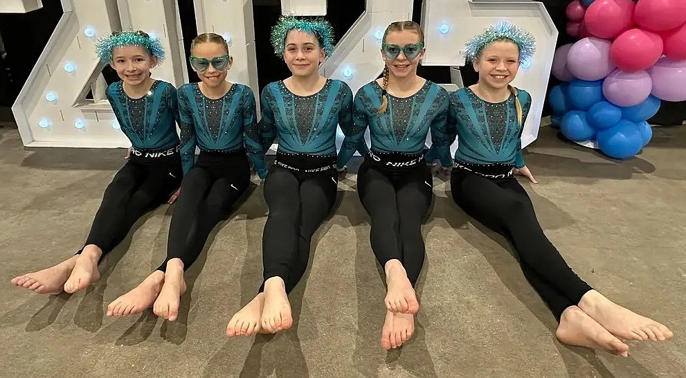 Courtesy photo
Technique Gymnastics Level 5s at the state championships in Boise. From left: Kiera Williams, 6th Place Vault, 3rd Place Bars, 5th All Around; Katelynn Montandon, 4th Place Beam; B Lorion, 7th Place Beam; Avalee Wargi, 5th Place Vault, 5th Place Bars, 4th Place Beam, 6th Place Floor, 5th All Around; Stella Casey, 3rd Place Vault, 3rd Place Beam, 4th Place Floor, 4th All Around.