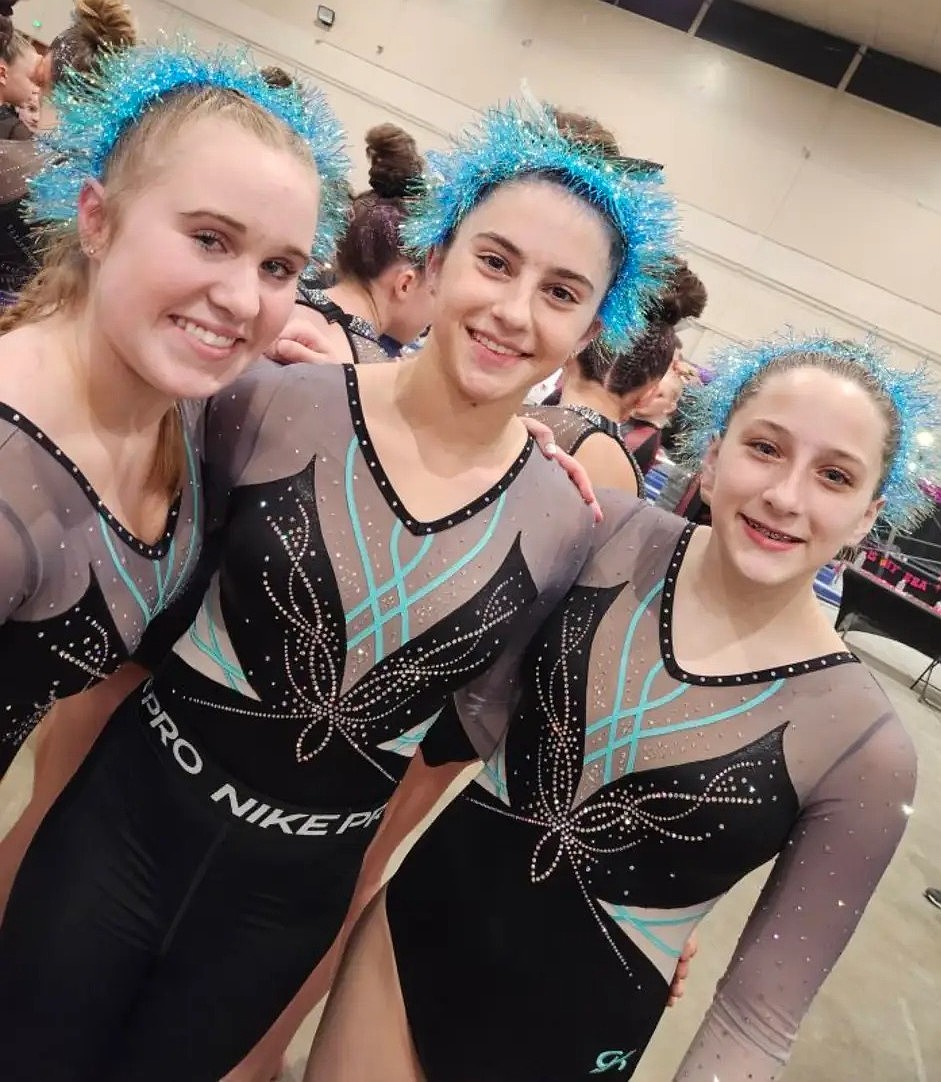 Courtesy photo
Technique Gymnastics Level 7s at the state championships in Boise. From left: Shauna Clark, 3rd Place Vault, 5th Place Bars; Reece Liermann, 5th Place Vault, 6th Place Floor; Taylynn Lee, 6th All Around.
