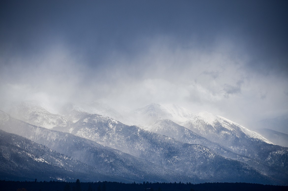 Storm clouds clear over the Swan Range in Creston on Thursday, April 3. (Casey Kreider/Daily Inter Lake)
