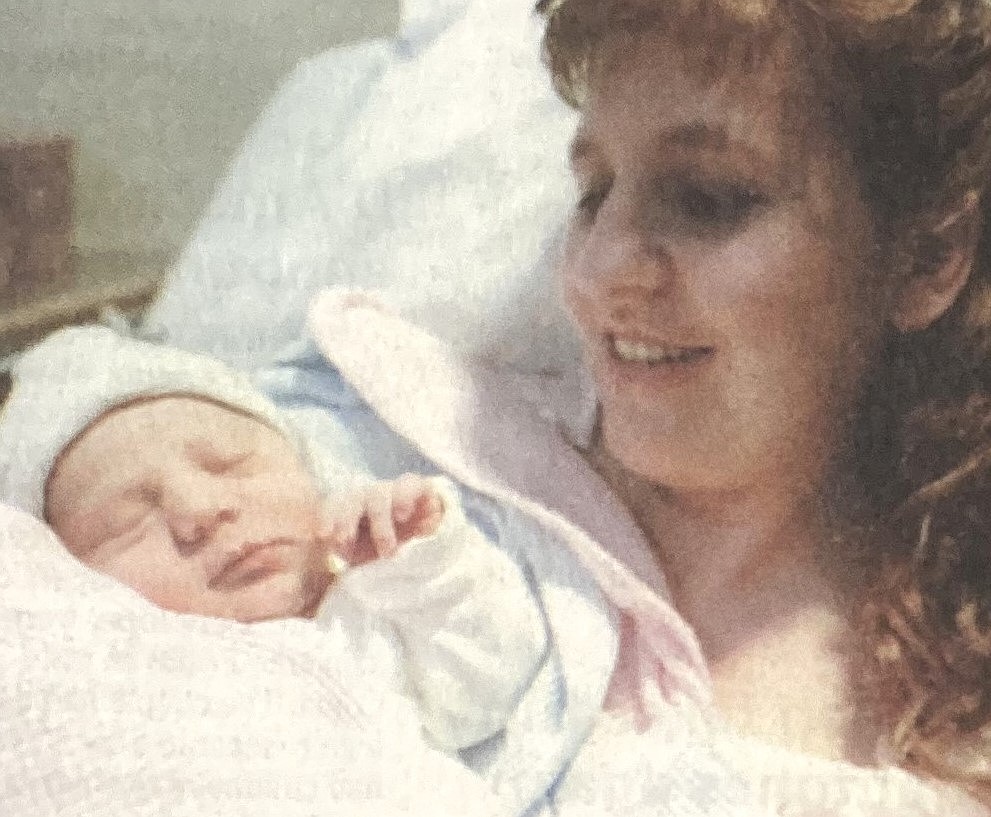 Melissa Williams is shown with her baby, Tess Elisabeth, born April 1, 1995.