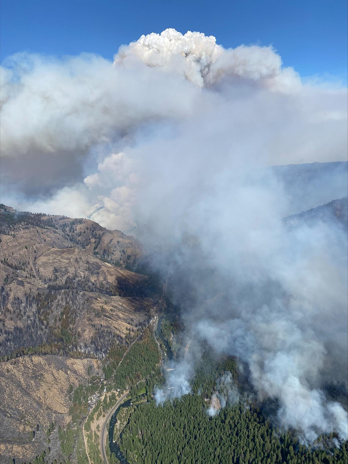The head of the Retreat Fire looking east on July 27. The Retreat Fire was the second largest in Washington this season burning around 45,600 acres, according to InciWeb. The fire started July 23 by an undetermined cause. The fire was loaded 14 miles southeast of Naches.